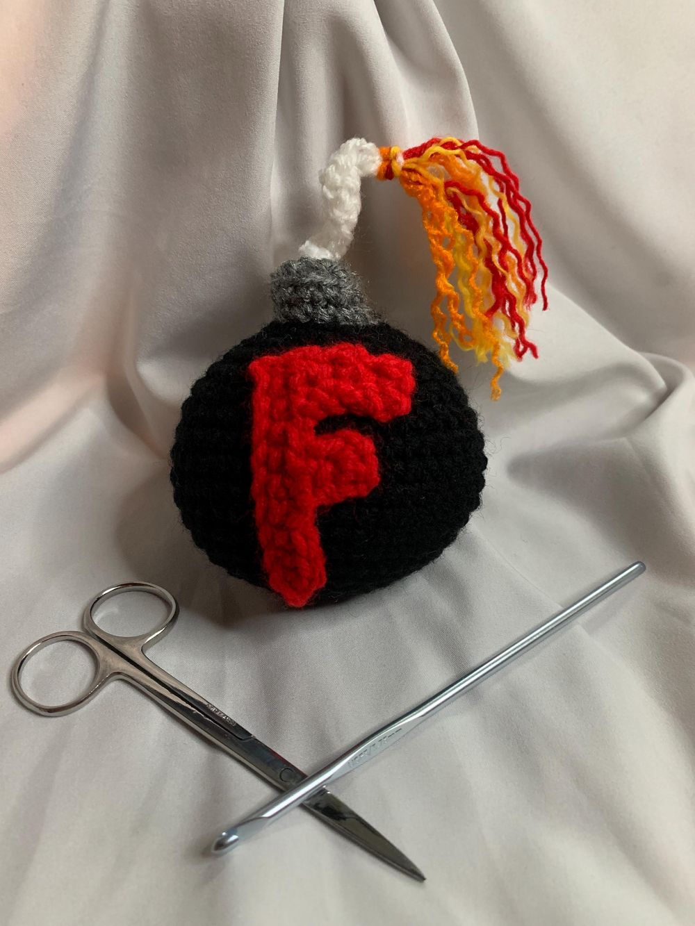 crochet “F” Bomb plushie