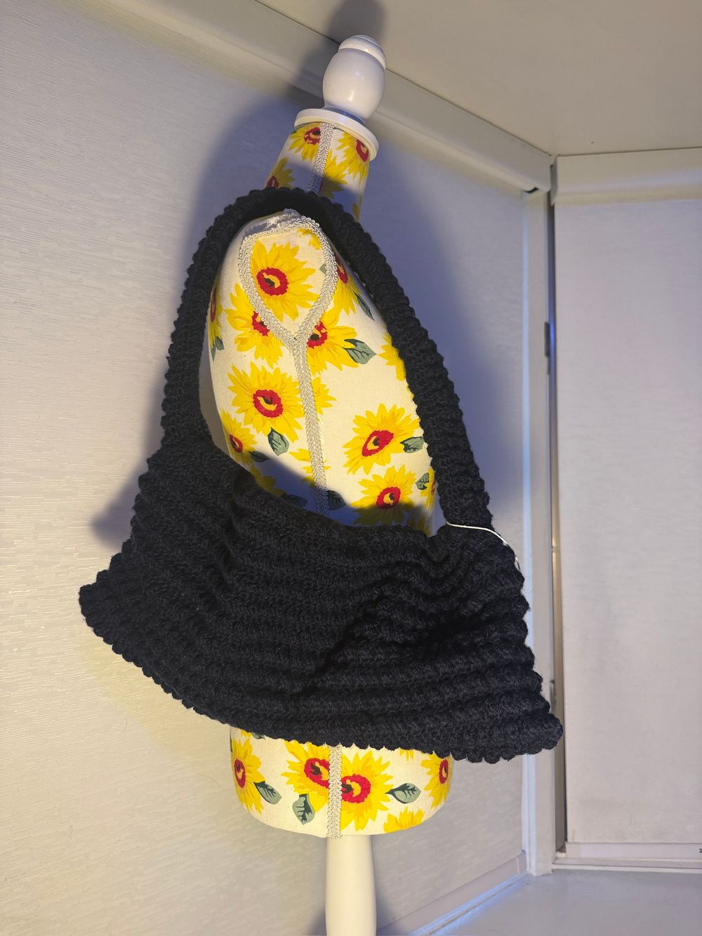 Dark Navy Blue Puff Stitch Bag