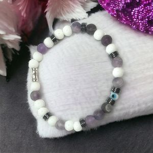 7" - Amethyst and Snow Jade