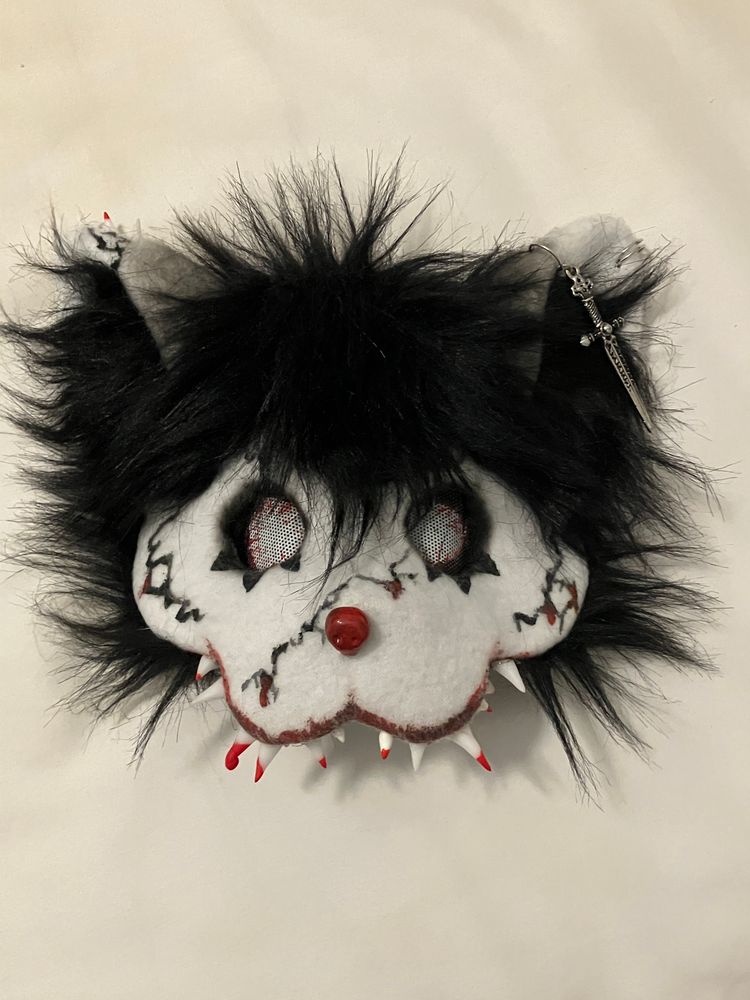 Cat Mask: Cracked Skull Clown