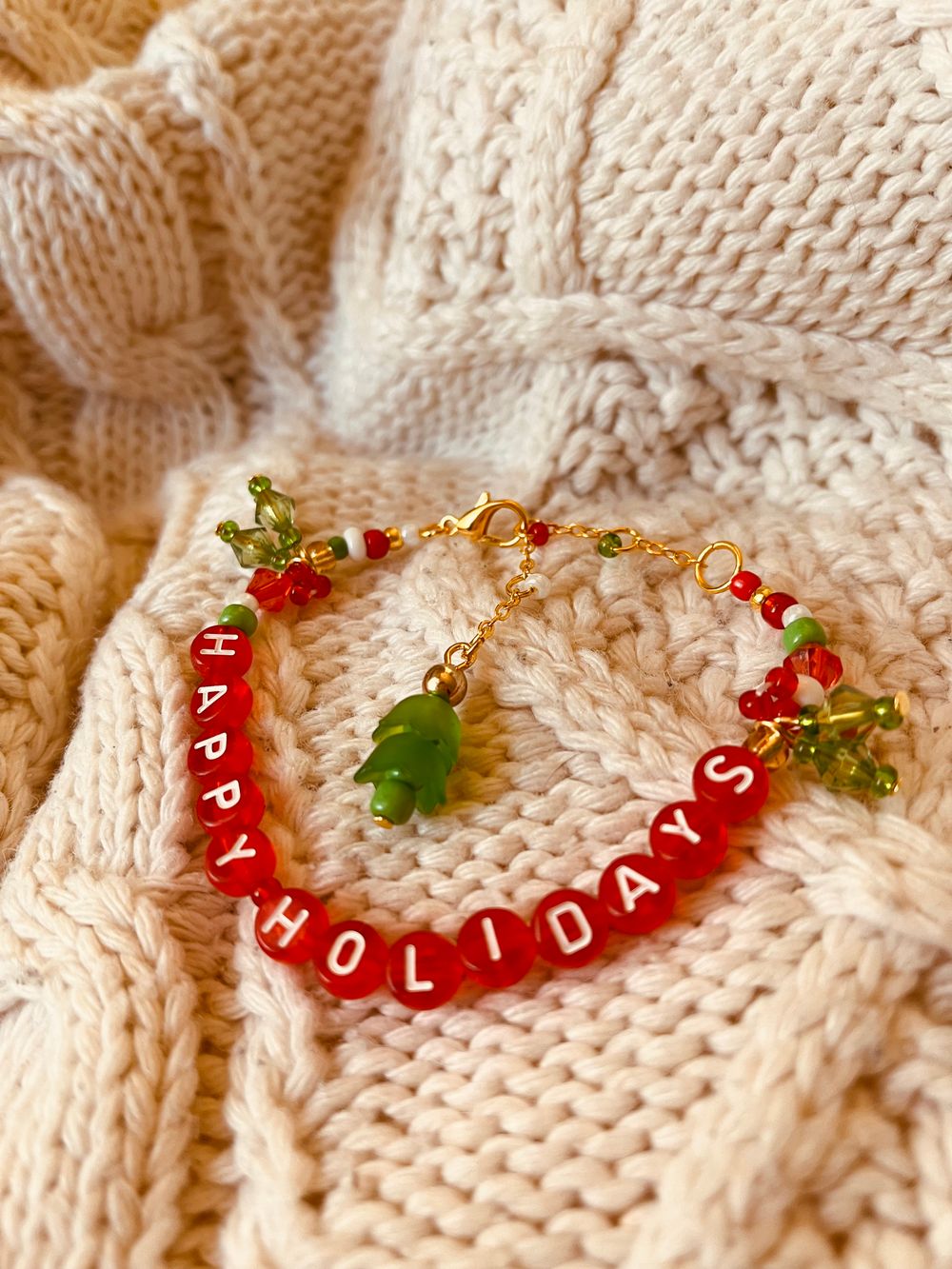 Happy Holidays Jelly Friendship Bracelet 