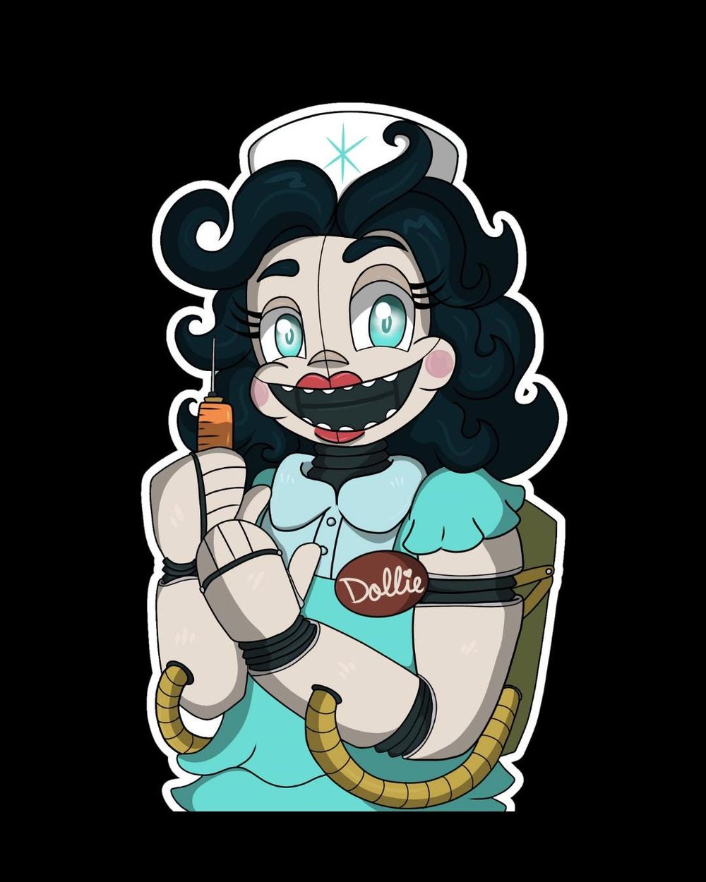 FNAF Nurse Dollie Waterproof Sticker