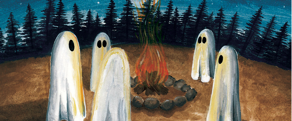Bonfire Ghosts Art Print