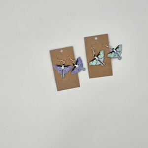 Lunar Moth Eareings (Top View)