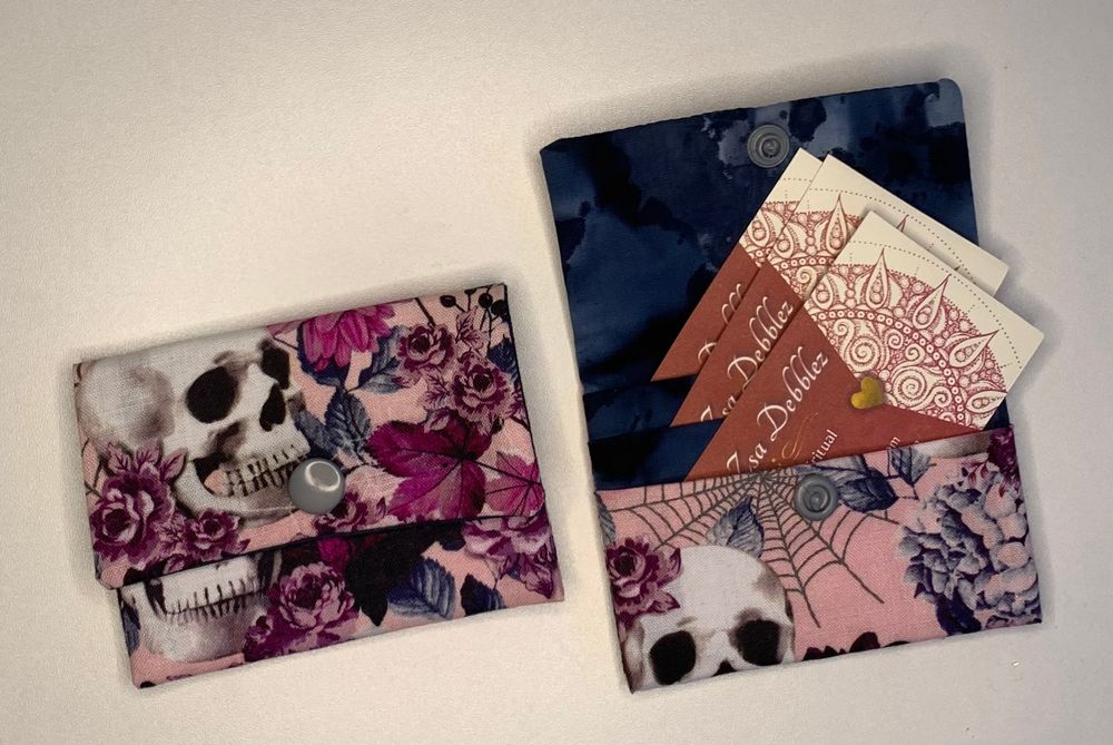 Pink Floral Skull Wallet