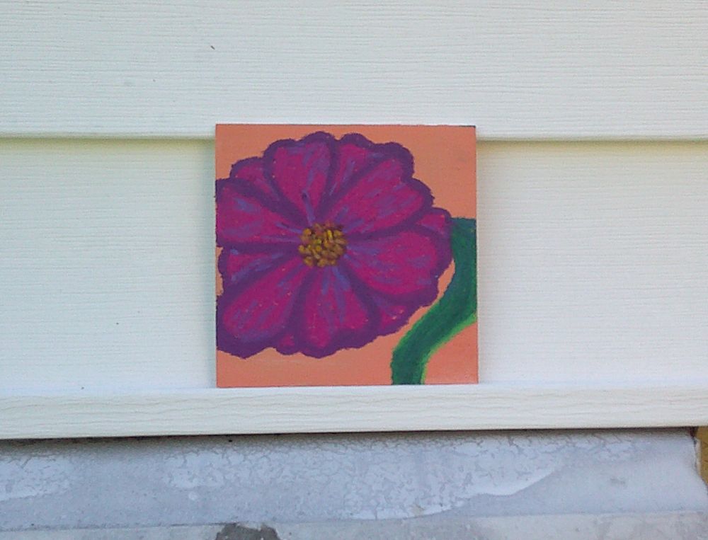 Purple Flower Original: Flower Series