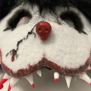 foam clay clown/skull nose and plastic teeth