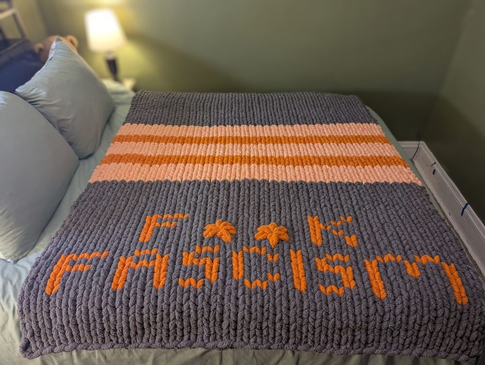 “F**k Fascism” Statement Blanket - Bold Resistance in Every Stitch