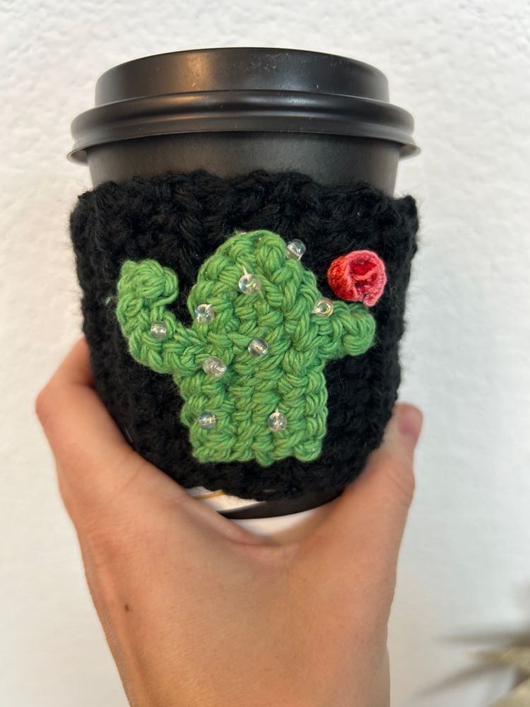 Cactus coffee cozy
