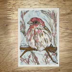 Painting shown on flat surface