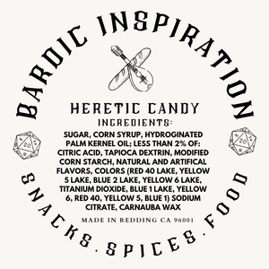 Back Label/Ingredients List