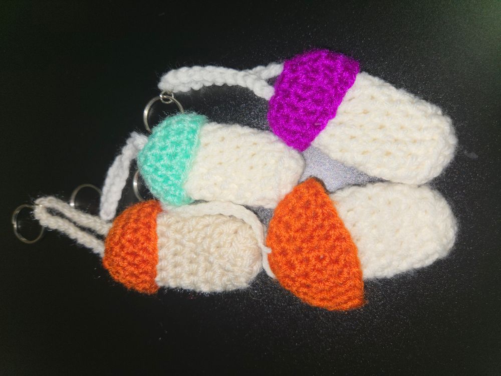 Crochet Mushroom Lighter Holder