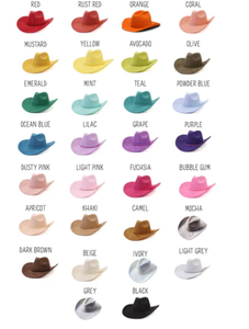 Cowboy hat and colors