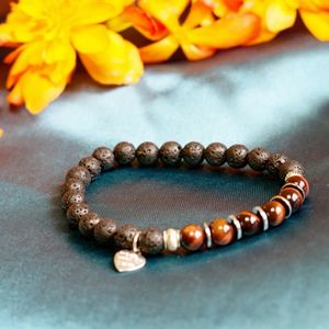 8.5" - Red Tiger’s Eye and Lava Stone