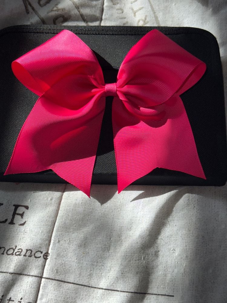 Shocking Pink Cheer Bow