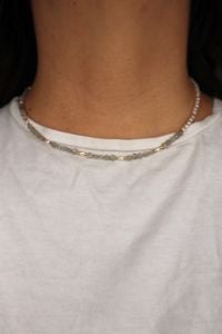 The Selene Necklace worn alone without the extender.