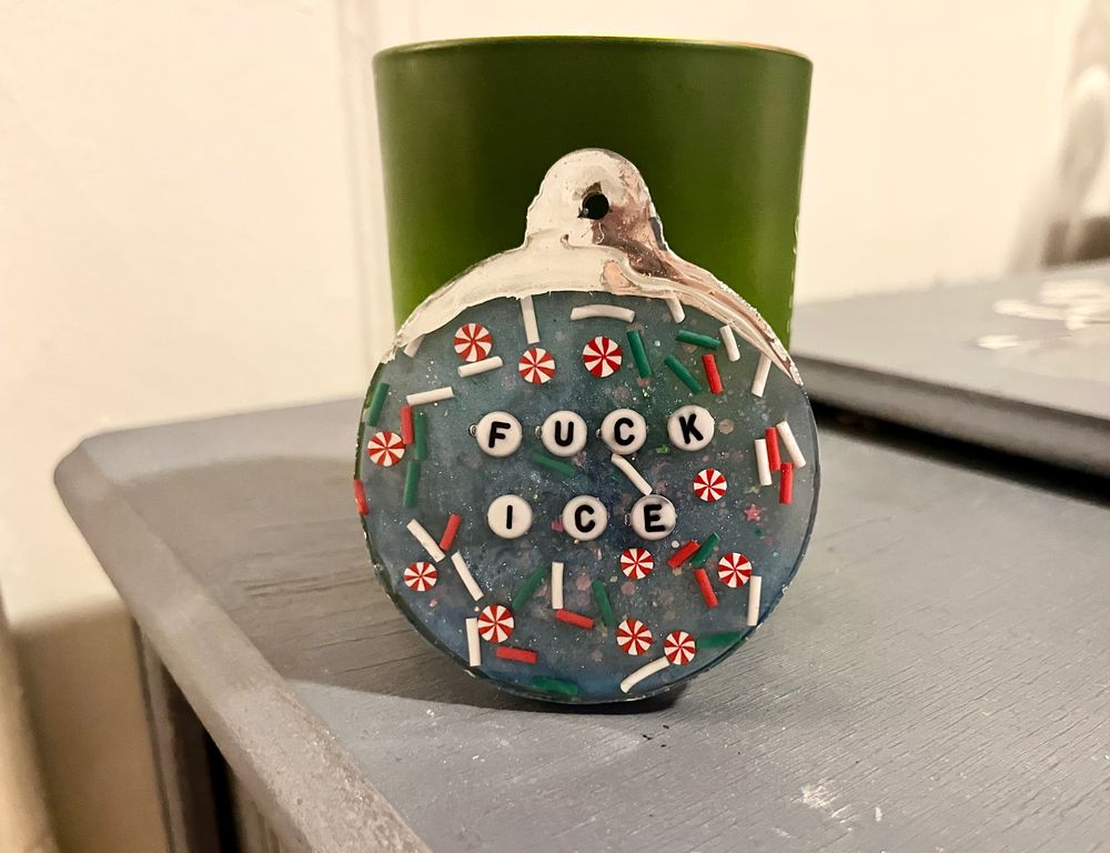 f*ck Ice Block letter Ornament 