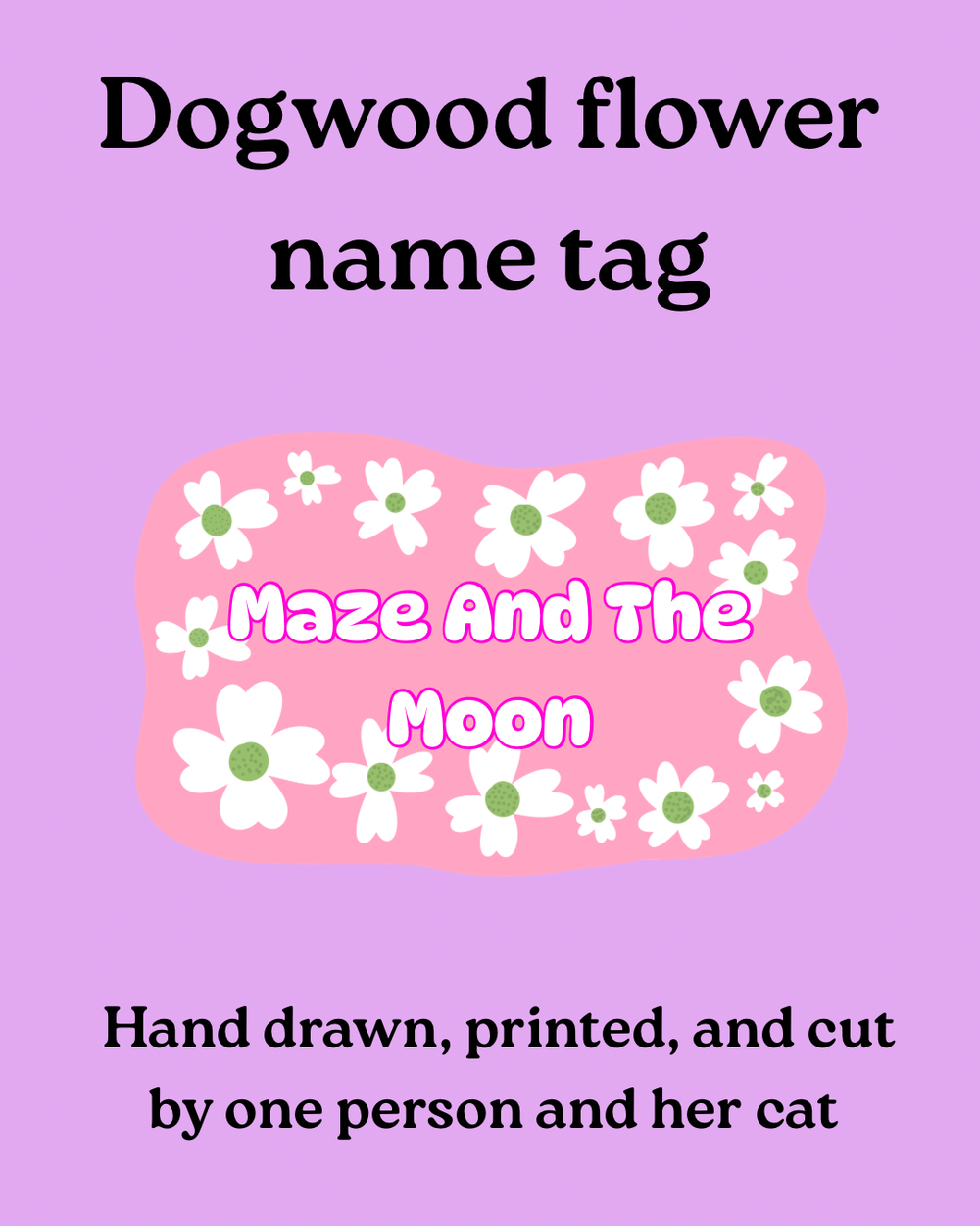Dogwood flower name tag