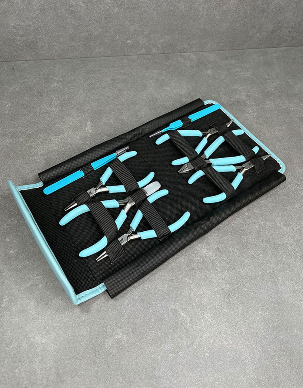 Beader's Tools Set in Storage Pouch - Light Blue (KIT304)
