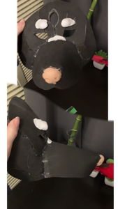 Canine base example for an unfinished mask