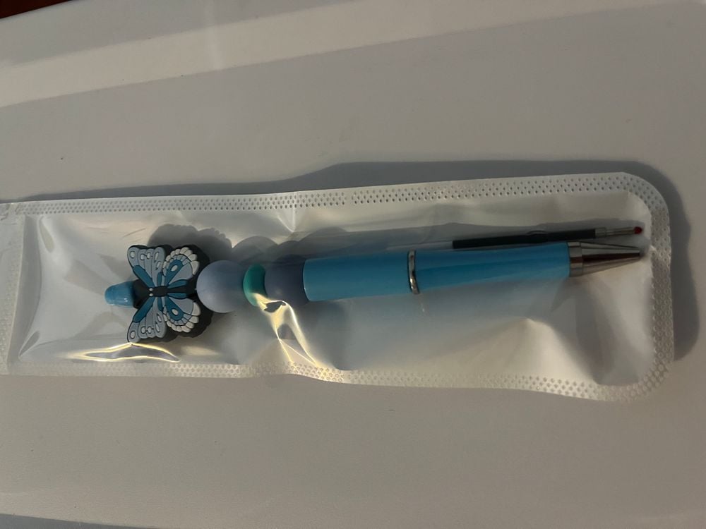 Custom Blue Butterfly Pen