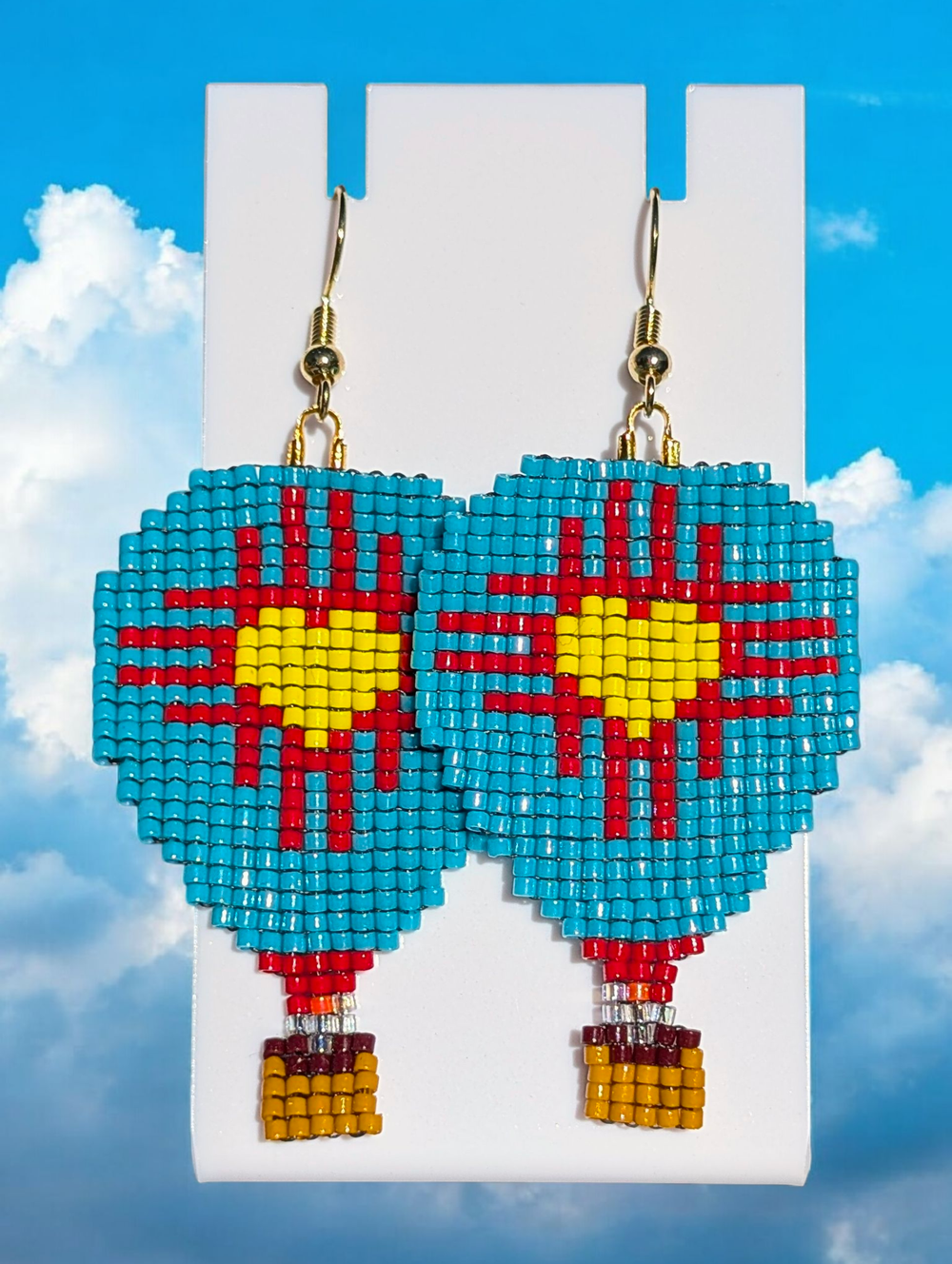Heart of New Mexico Beaded Earrings (Commission)