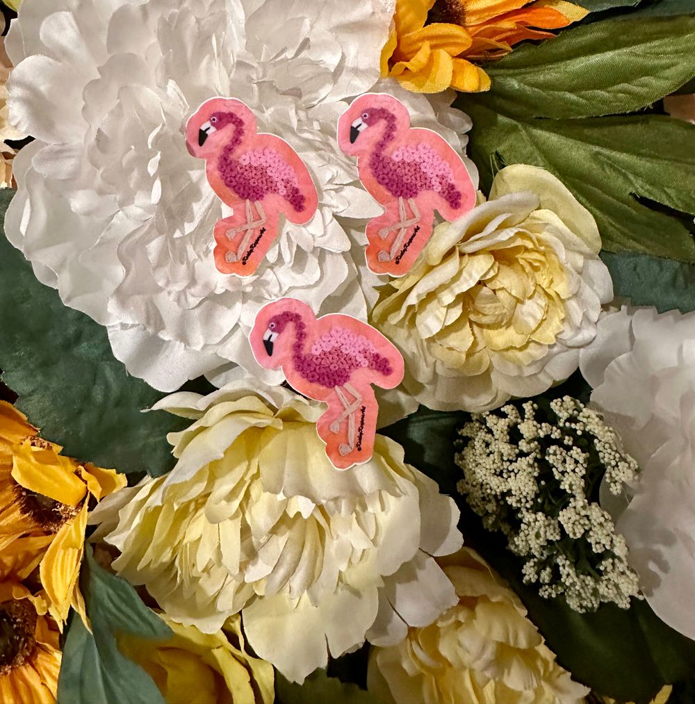 Flower Flamingo Sticker