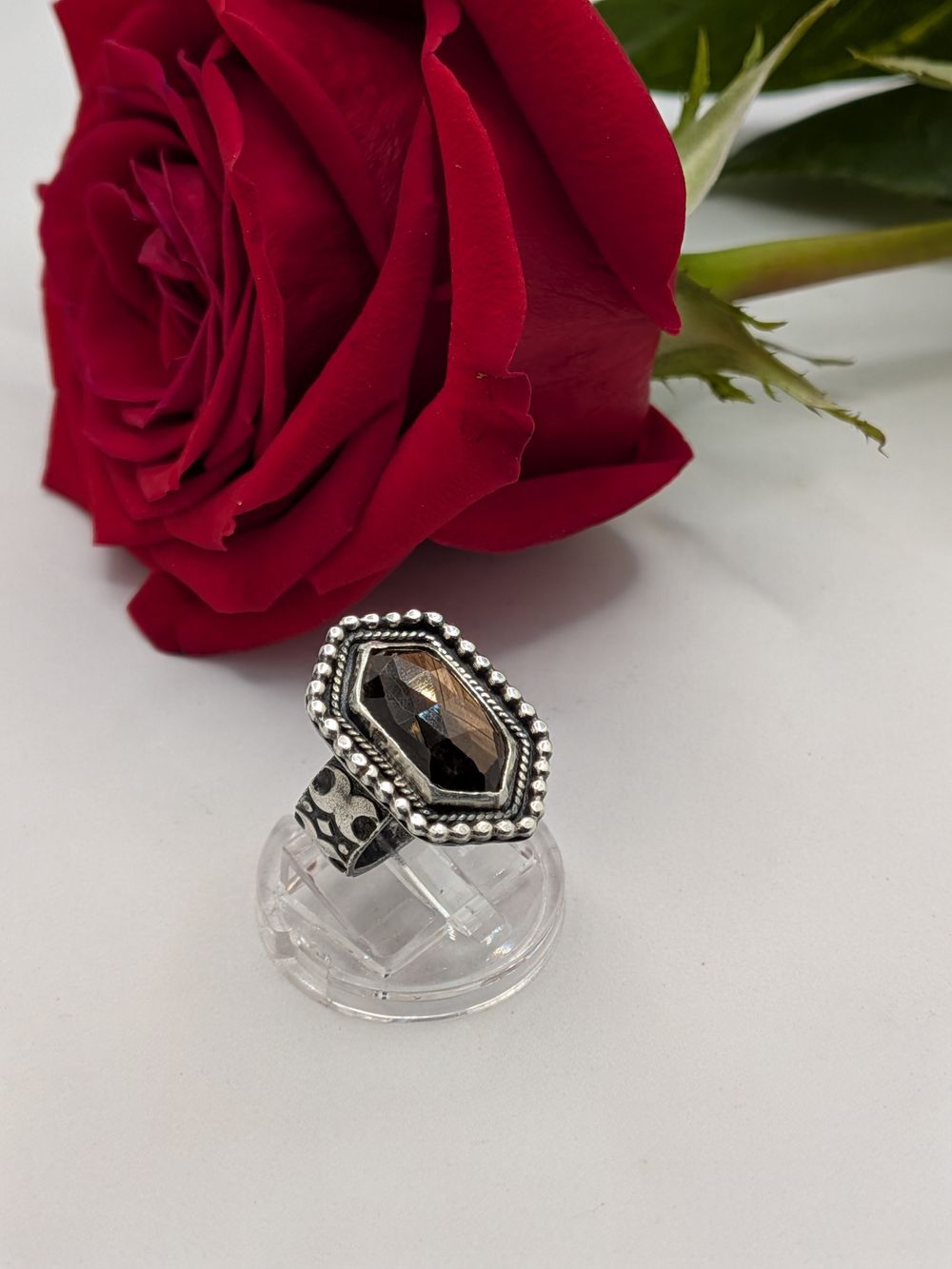 Sapphire moon ring sz 5