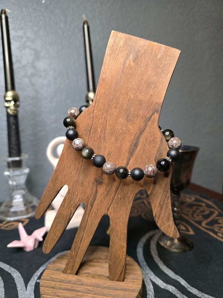 Earth tones stretch bracelet