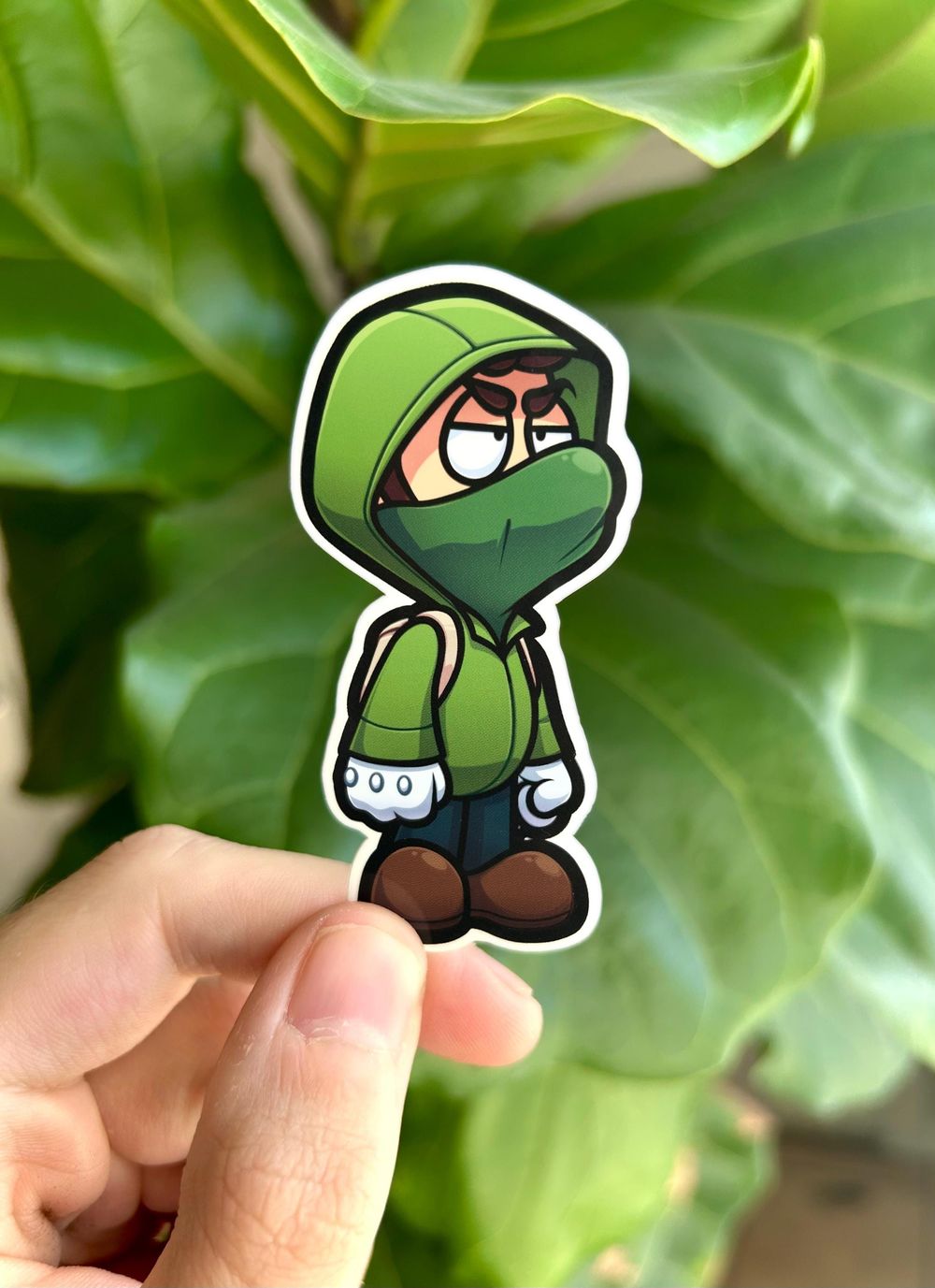 Luigi in a Hoodie - Vinyl Sticker
