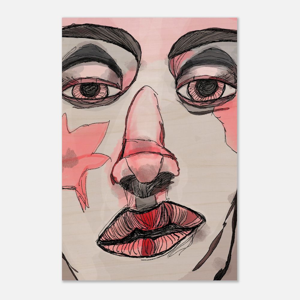 Wood Print - Study of Colleen