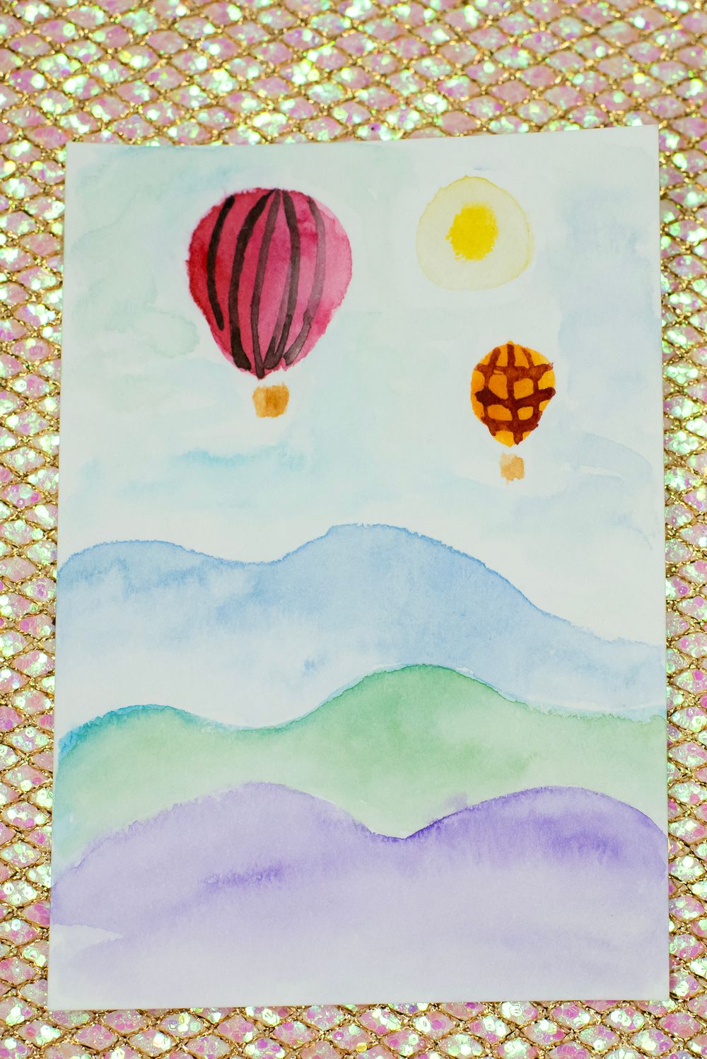 ACEO Orig - 'Up and Away' - MiniArt - 2.5x3.5 collectable