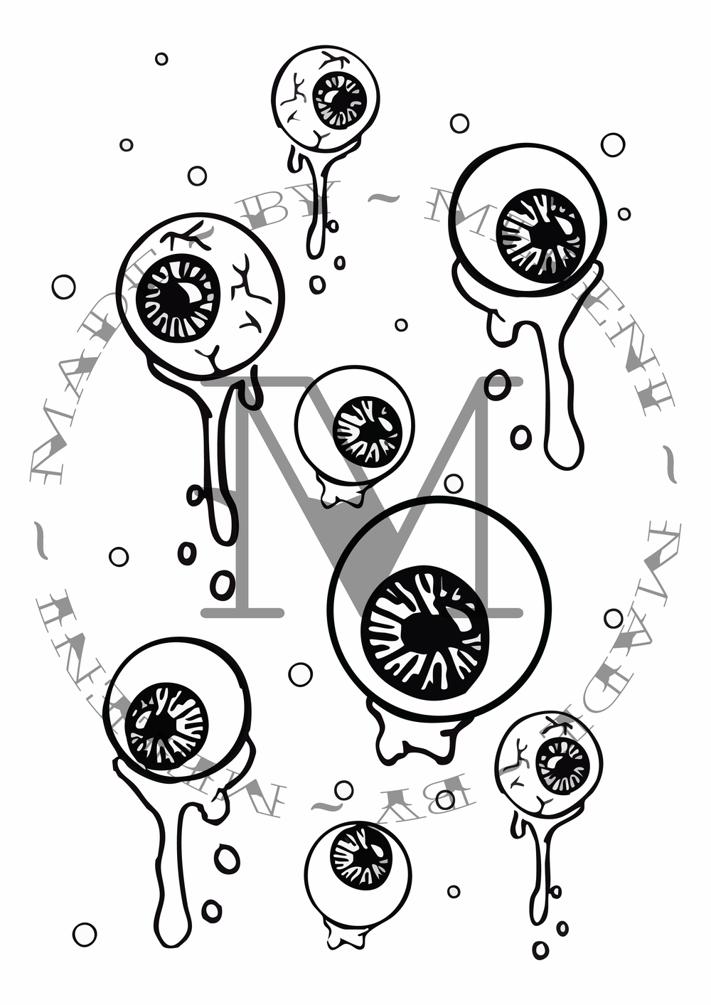 Spooky Eyeball Coloring Sheet