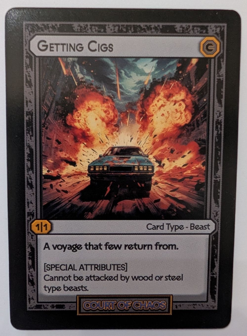 Getting Cigs - Divorced Dads Court of Chaos Deck Card