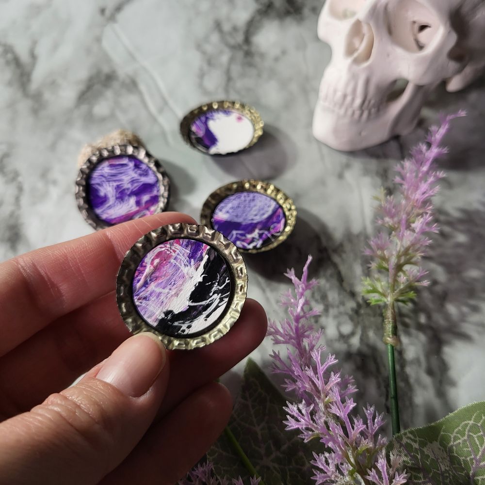 Punky and Spooky Bottle Cap Magnets