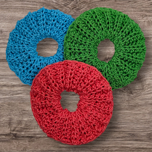 Style #1 (jumbo chunky scrunchies with a 5" diameter)