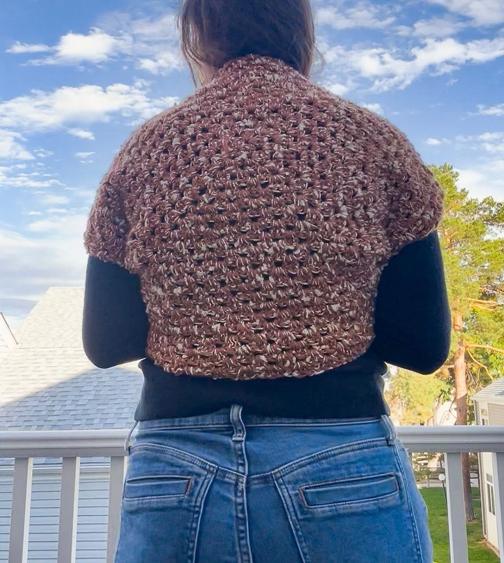 Crochet shrug cocoon sweater 