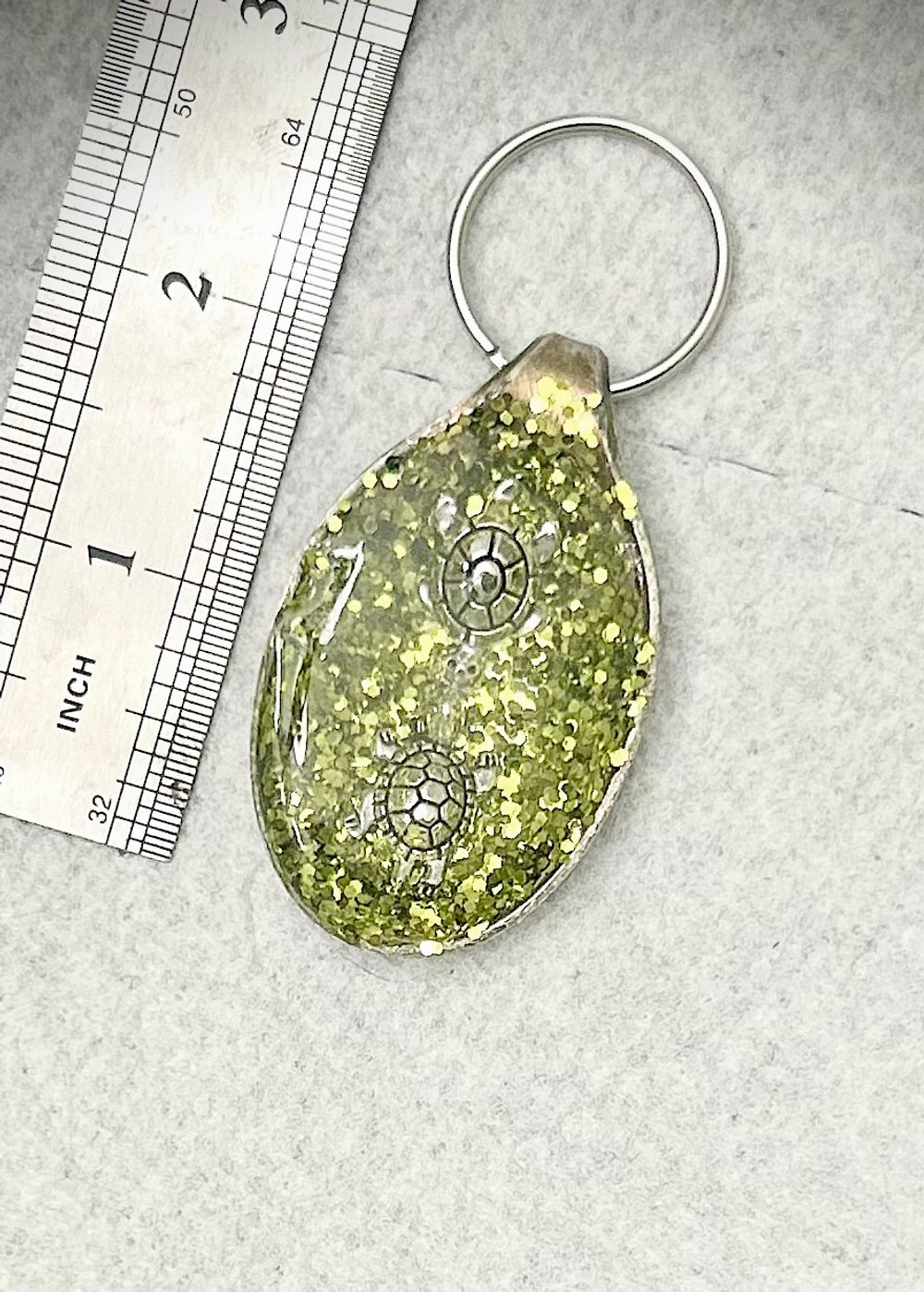 Whimsical Turtle key chain 