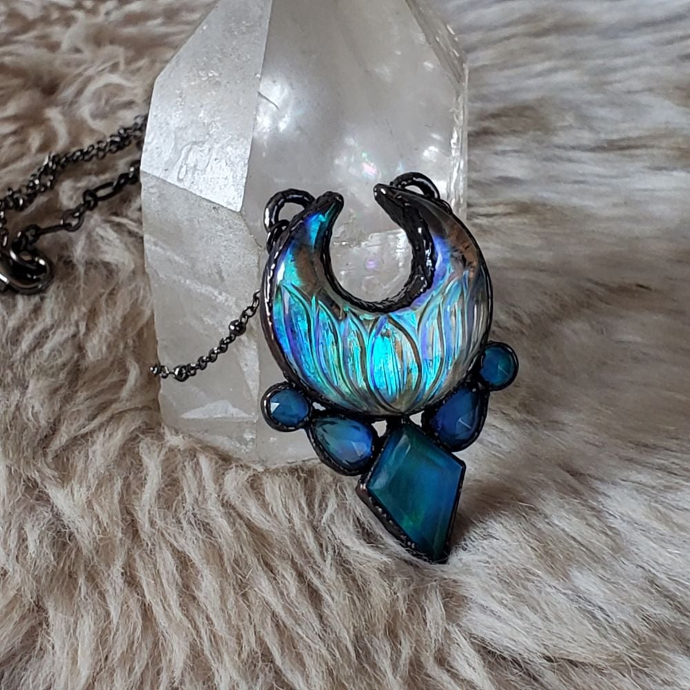 Moon Glow - Enhanced labradorite with aurora opal