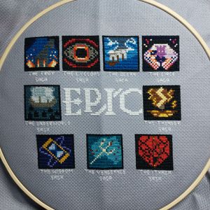 Example of finished cross stitch