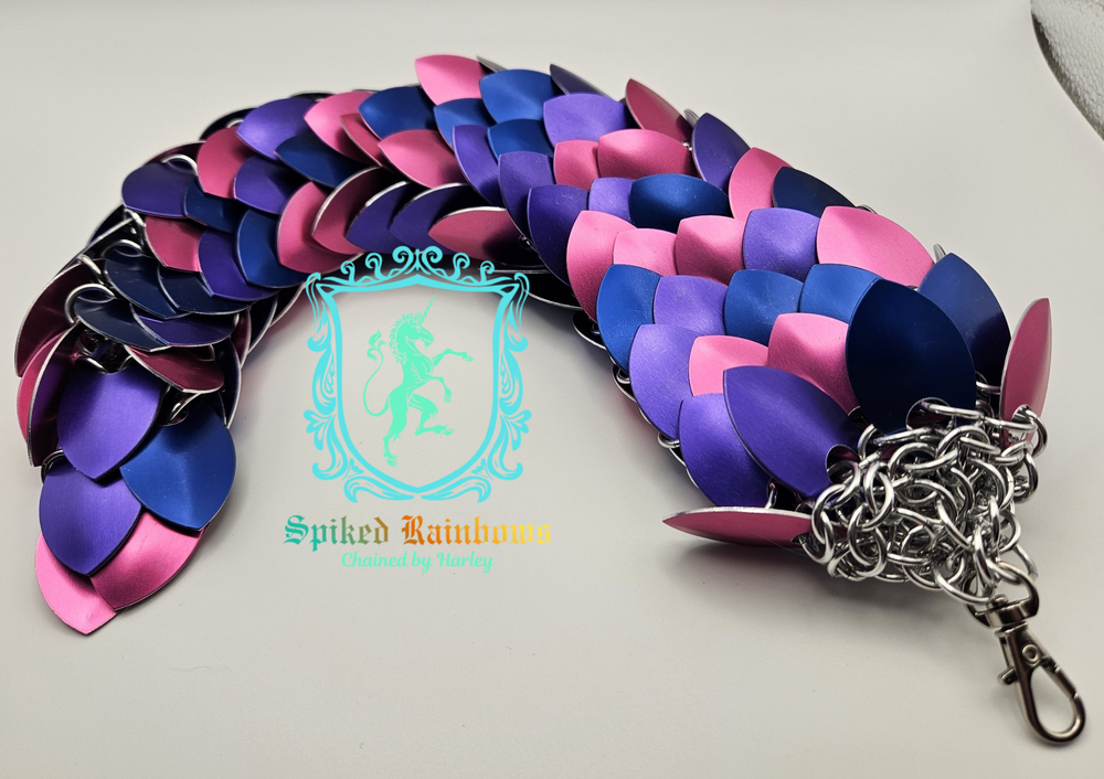 Medium Dragon Tail - Purple, Blue, and Pink