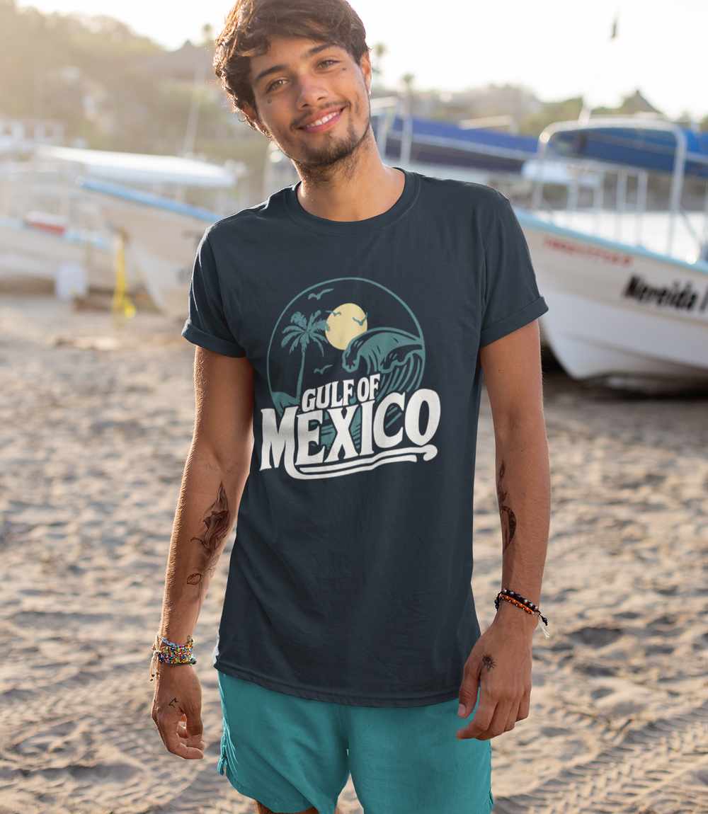 Gulf of Mexico Graphic Retro Travel T-shirt