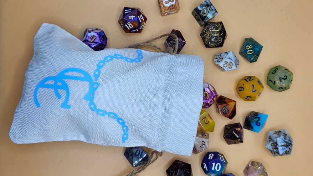 Mystery Bag of Dice, handmade, one of a kind, artisan