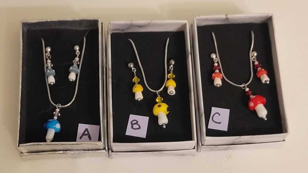 Mushroom Jewelry Set