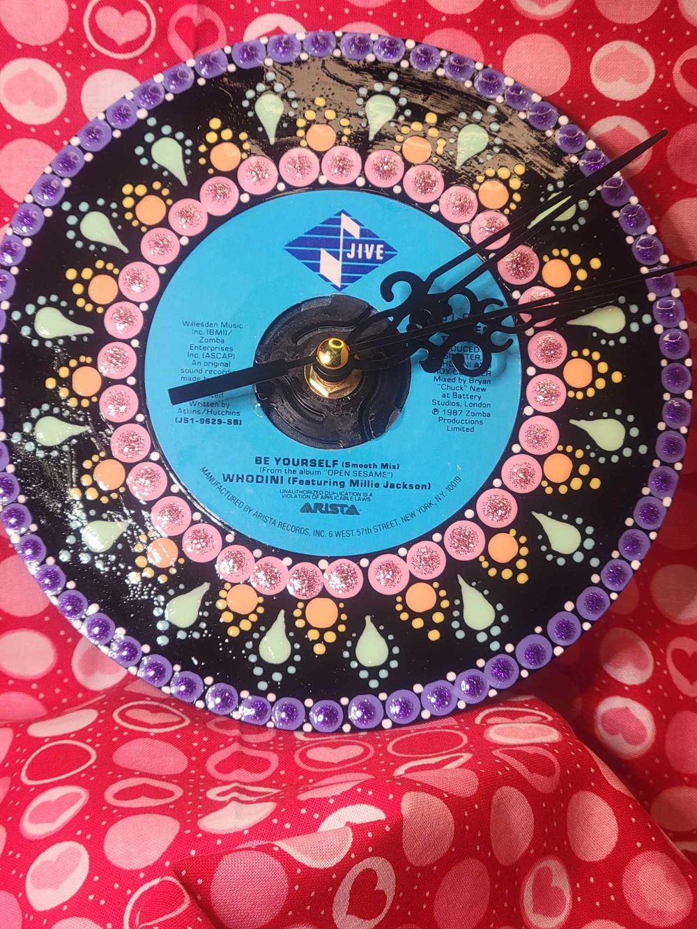 Hand painted 45rpm ("Be Yourself")