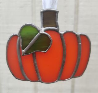 Stained Glass Pumpkin Ornament