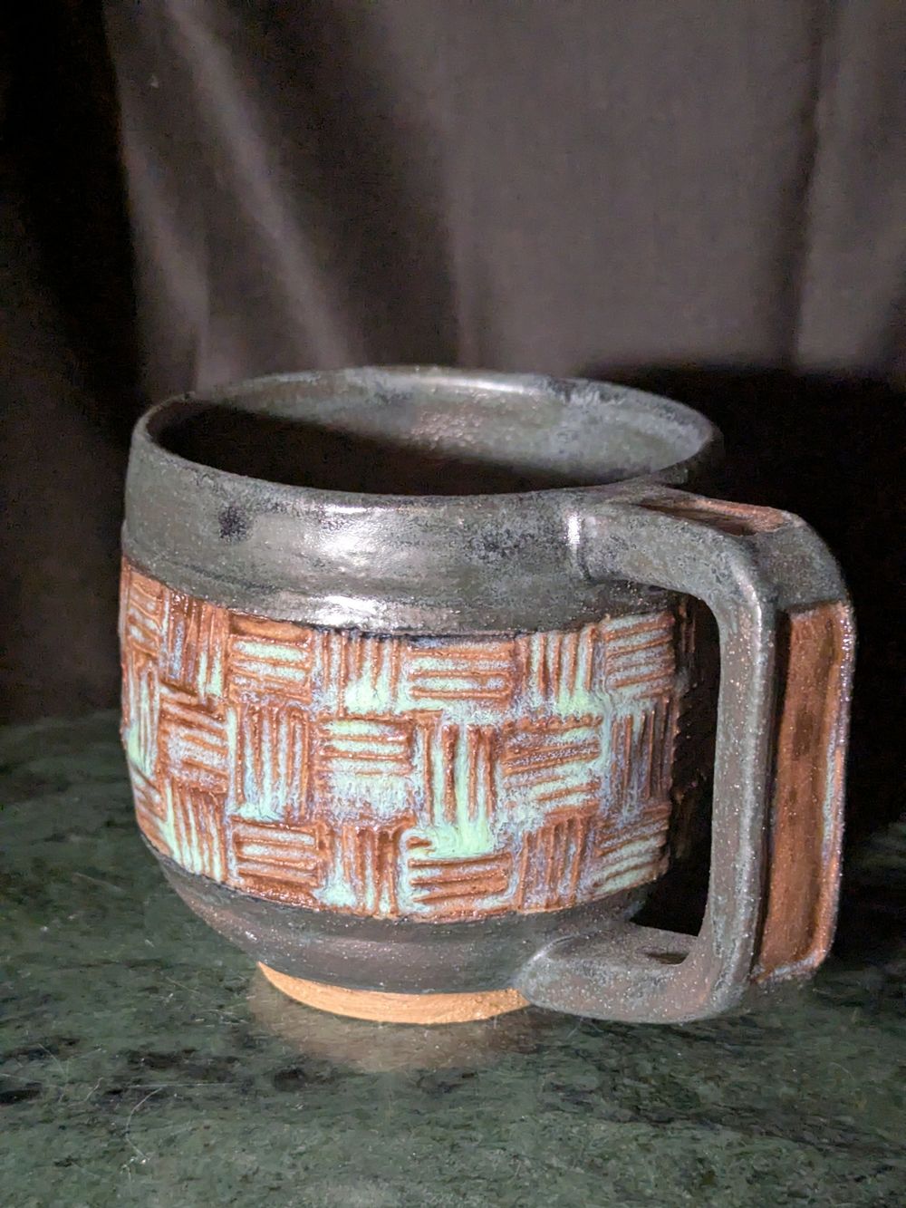 Small Grid Texture Mug
