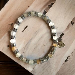 7" - Montana Flower Agate and Hematite