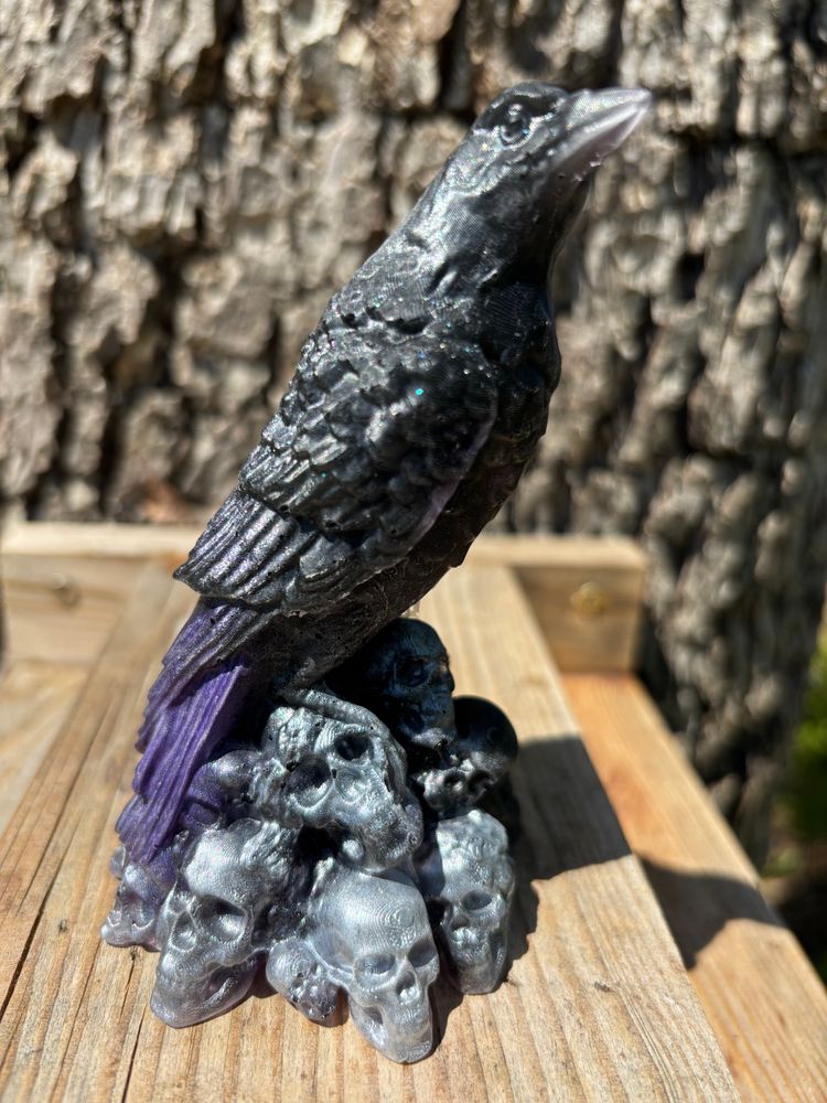 Raven on a Skull Pile
