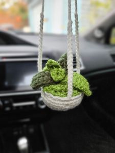 White pot with 3 tones of green leaves